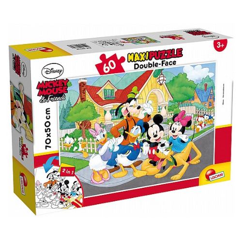פאזל רצפה דו צדדי 60 חלקים מיקי וחברים