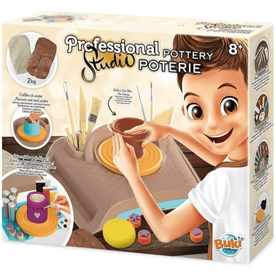 סטודיו קדרות מקצועי לילדים ערכת פיסול והכנת כדים מחרס Buki