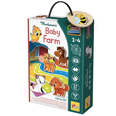 משחק חוות חיות מעץ מונטסורי לתינוקות ליסיאני