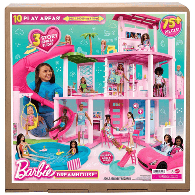 ברבי בית החלומות הענק 3 קומות עם מגלשה ובריכה Barbie Dreamhouse