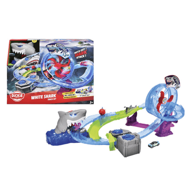 מסלול מכוניות מתקדם מתקפת הכריש הלבן Dickie Toys