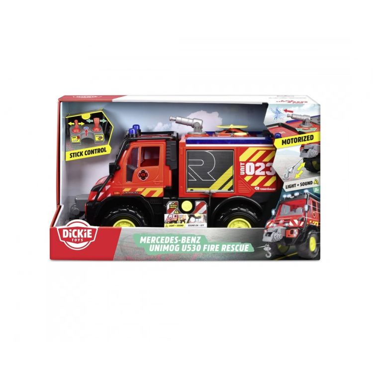 משאית כיבוי אש מרצדס Unimog U530 עם מתז מים, אורות וצלילים Dickie Toys – תמונה 2