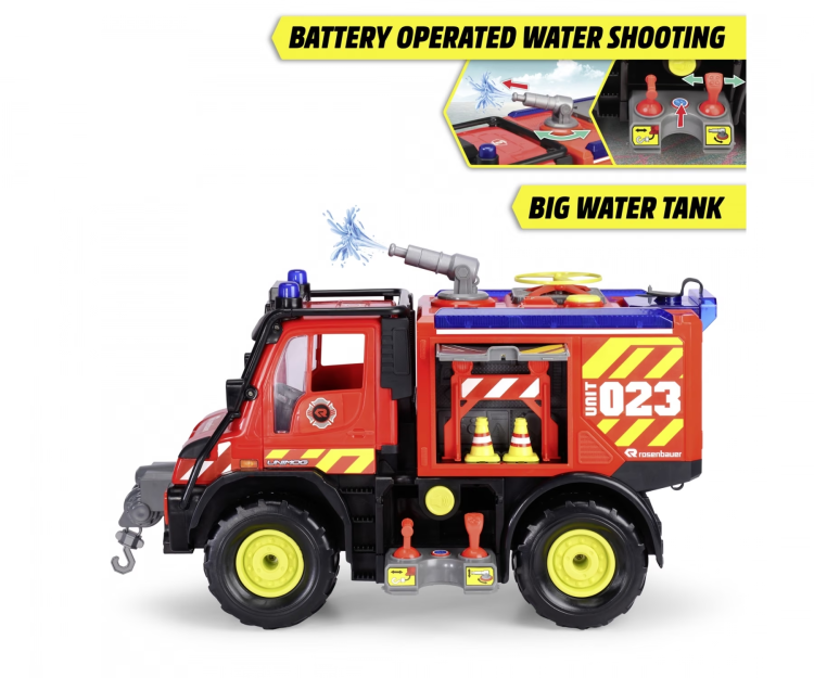 משאית כיבוי אש מרצדס Unimog U530 עם מתז מים, אורות וצלילים Dickie Toys – תמונה 4