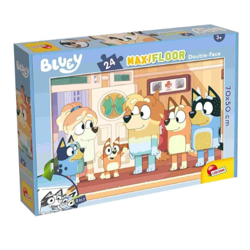 פאזל רצפה דו צדדי עם צד צביעה BLUEY