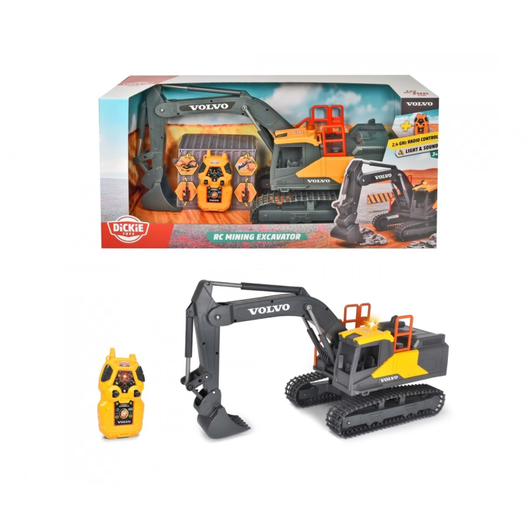 מחפר וולוו על שלט רחוק 60 ס"מ RC Volvo Dickie Toys – תמונה 6