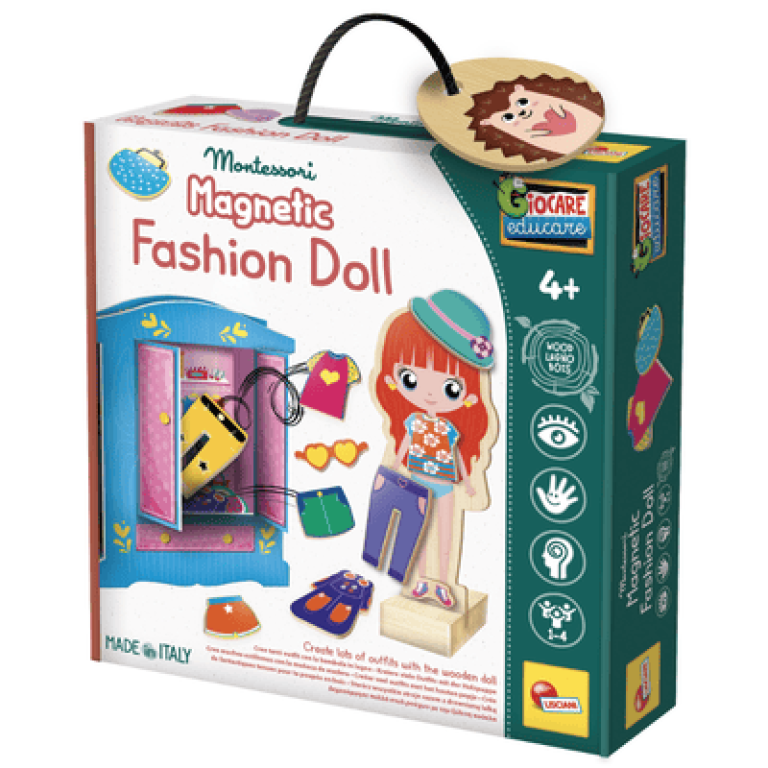 בובת הלבשה מגנטית מעץ מונטסורי Lisciani