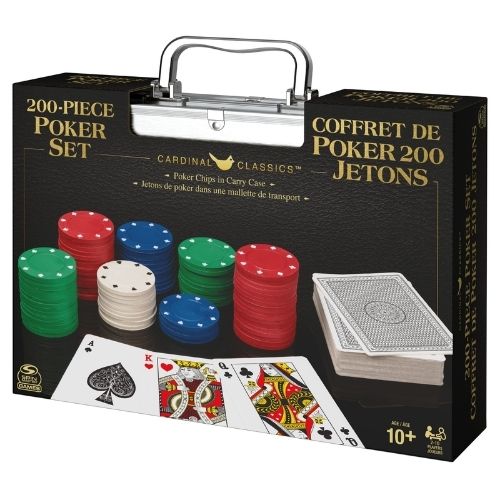מזוודת פוקר מקצועית 200 חלקים כולל אסימונים וקלפים