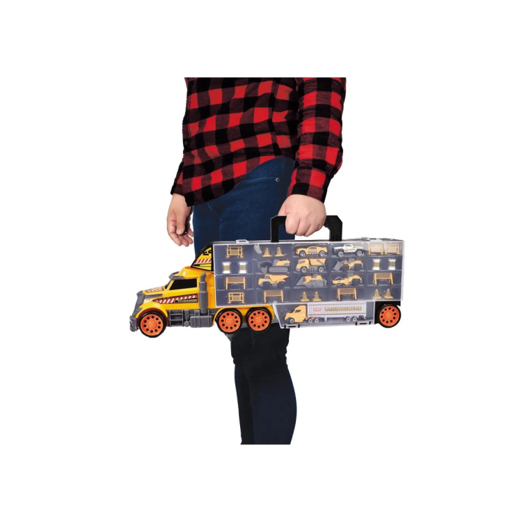 משאית נשיאה לרכבי בנייה עם 9 רכבי מתכת Dickie Toys – תמונה 5