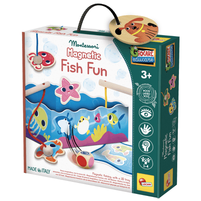 משחק דיג מגנטי מעץ מונטסורי לתינוקות Lisciani