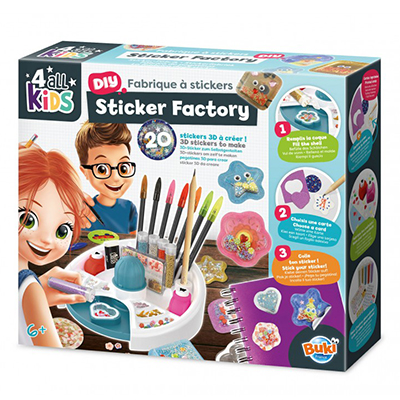 ערכת הכנת מדבקות לילדים Buki מדבקות תלת מימד